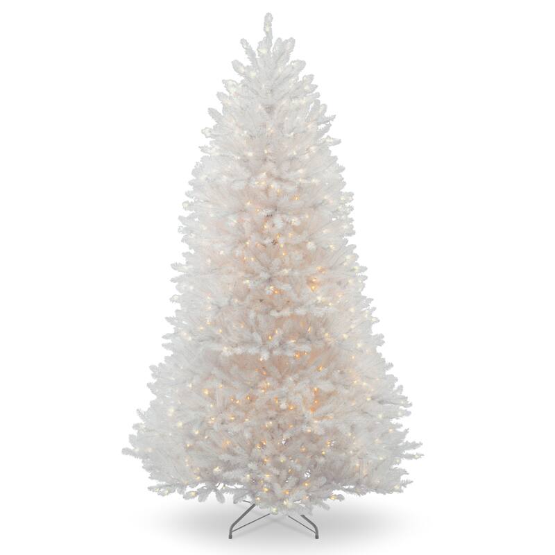National Tree Company 9 ft. Dunhill White Fir Tree with Clear Lights - 9 Foot