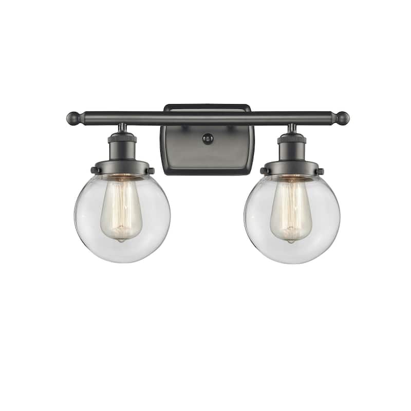 Innovations Lighting Beacon 2 Light 16" Wide Vanity Light - Oil Rubbed Bronze / Clear