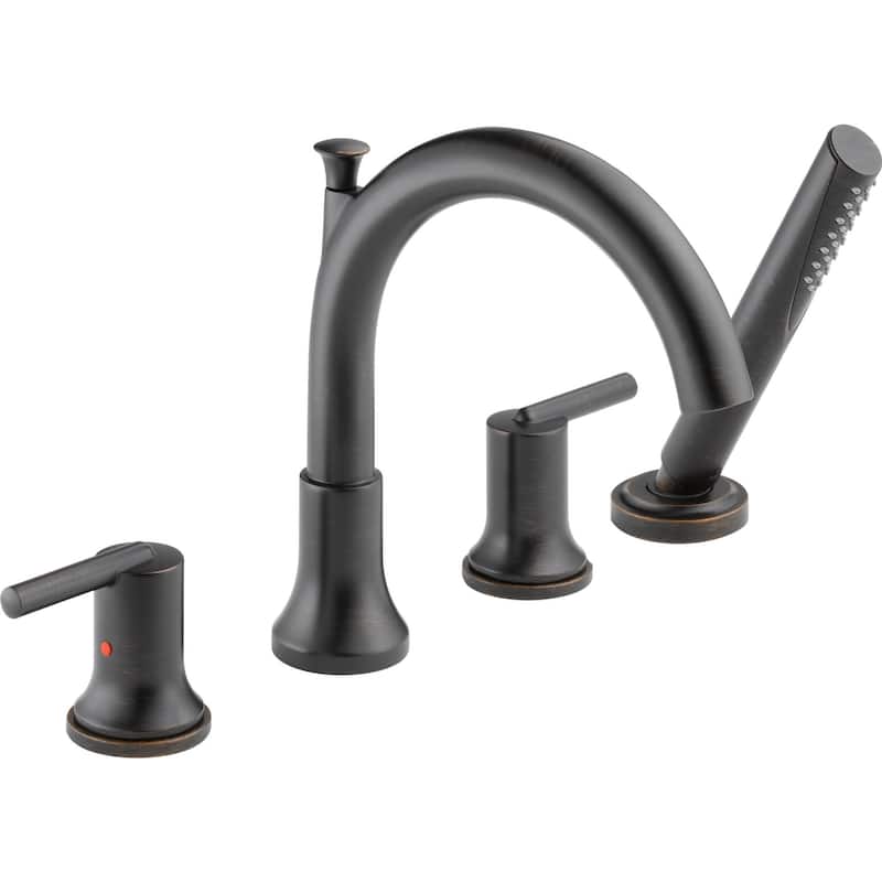 Delta Trinsic Deck Mounted Roman Tub Filler - Includes Hand Shower