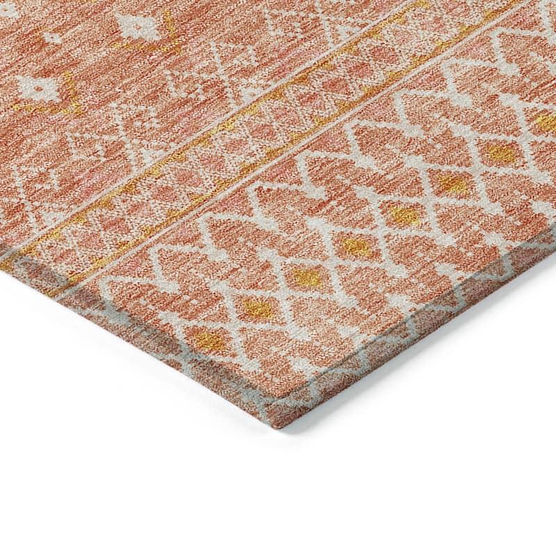 Machine Washable Indoor/ Outdoor Chantille Morrocan Boho Rug