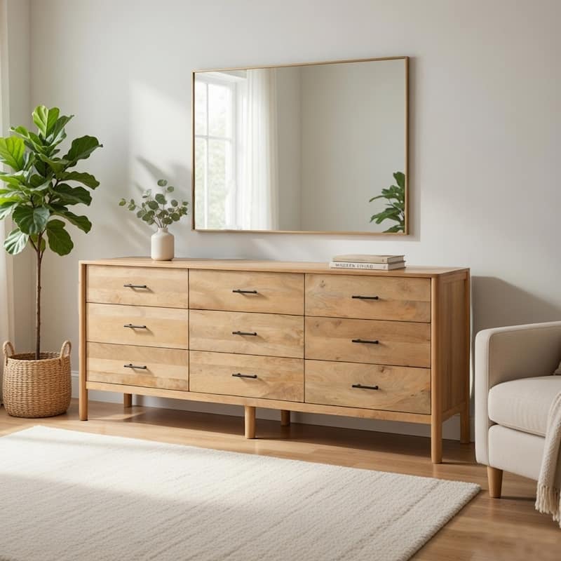 natural oak dresser Cannock Chase Modern 8 Drawer Dresser