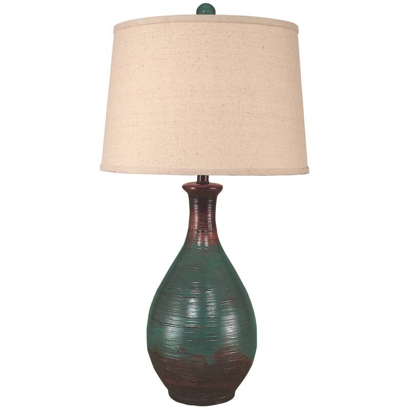 Casual Ridged Teardrop Table Lamp - Harvest