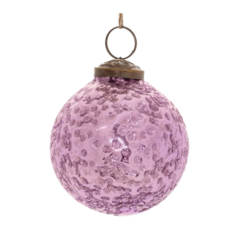 Distressed Glass Ball Ornament (Set of 6)