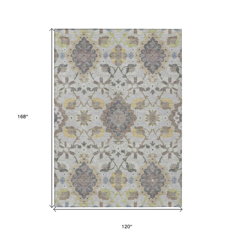 HomeRoots Oriental Traditional Rectangle Outdoor Rug