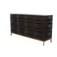preview thumbnail 25 of 39, Contemporary Dark Brown Geometric Designed Wood Cabinet and Dresser Collection