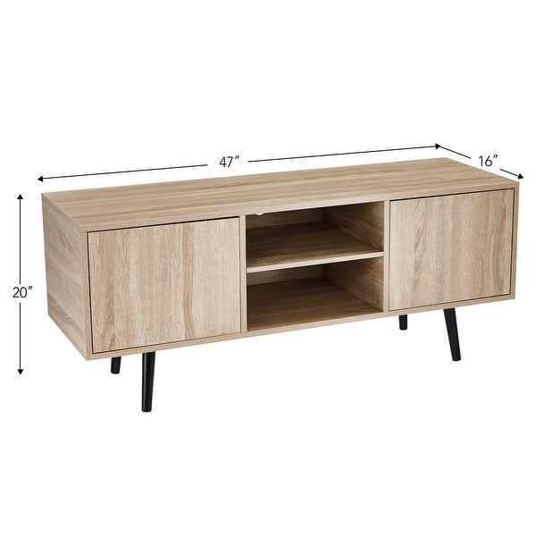 CO-Z Mid-Century Retro Entertainment Center TV Stand for 55 Inch TVs ...