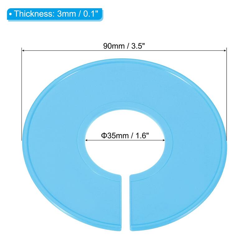 6pcs Clothes Divider, Clothing Rack Size Dividers Round Separator - Light Blue