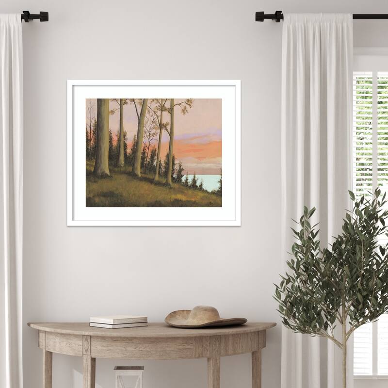 Remote Lakeshore No. 2 by Michael Willett Wood Framed Wall Art Print - Svelte White