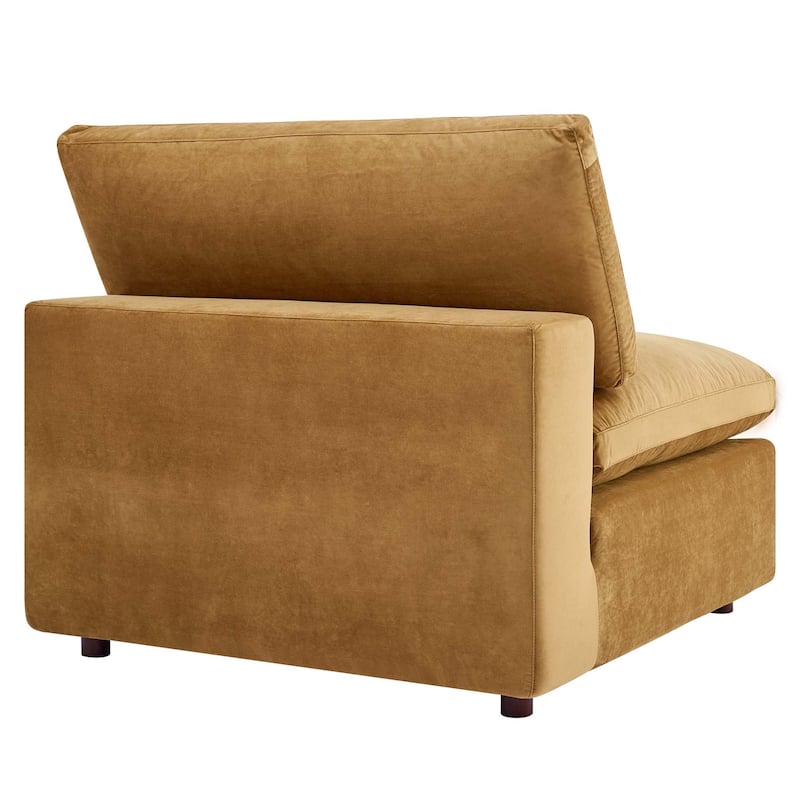 Commix Down Filled Overstuffed Velvet 5-Piece Sectional Sofa
