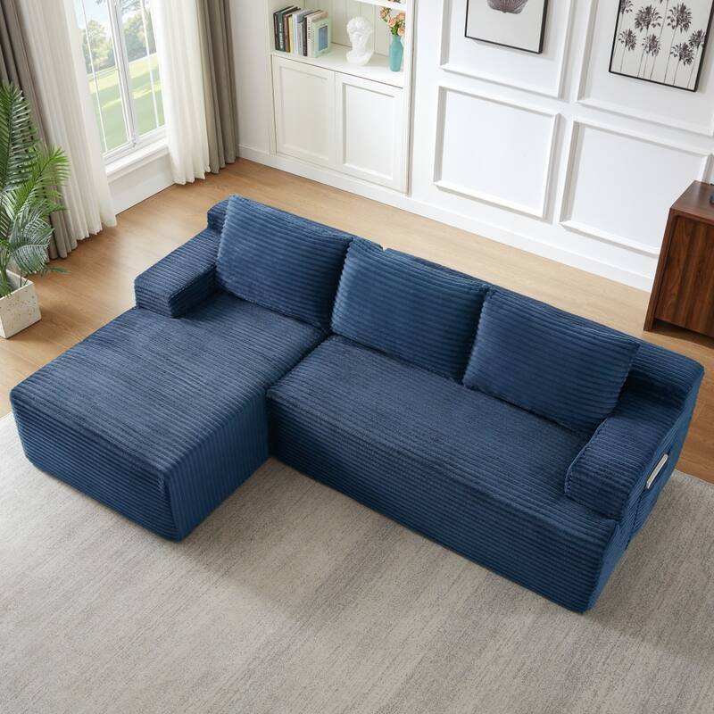 96.1" Modern L-Shaped Cloud Sectional Sofa, No Assembly Required