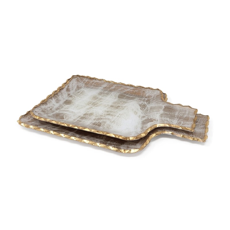 Gold Brushed Design Tray (2 Sizes)