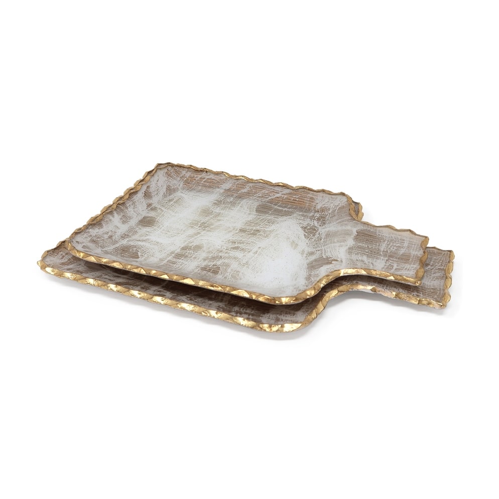 Gold Brushed Design Tray (2 Sizes)