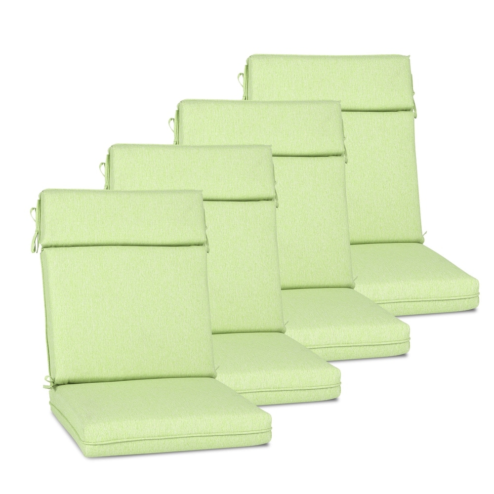 Aoodor Outdoor High Back Dining Chair Cushion Set, Set of 4 - 44"x21"x3.2"