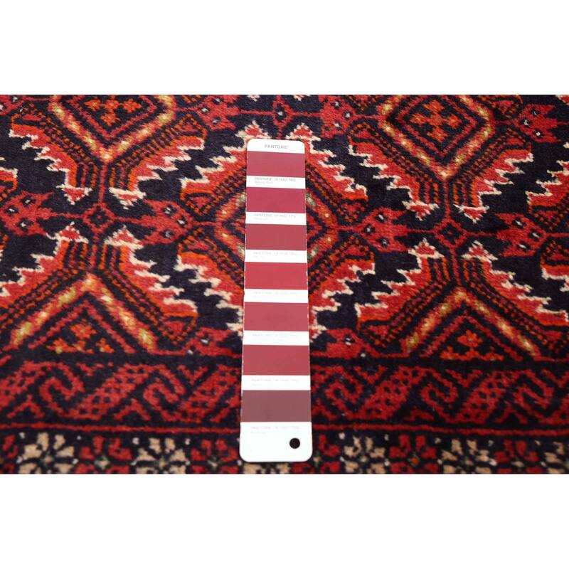 ECARPETGALLERY Hand-knotted Teimani Red Wool Rug - 3'2 x 5'5