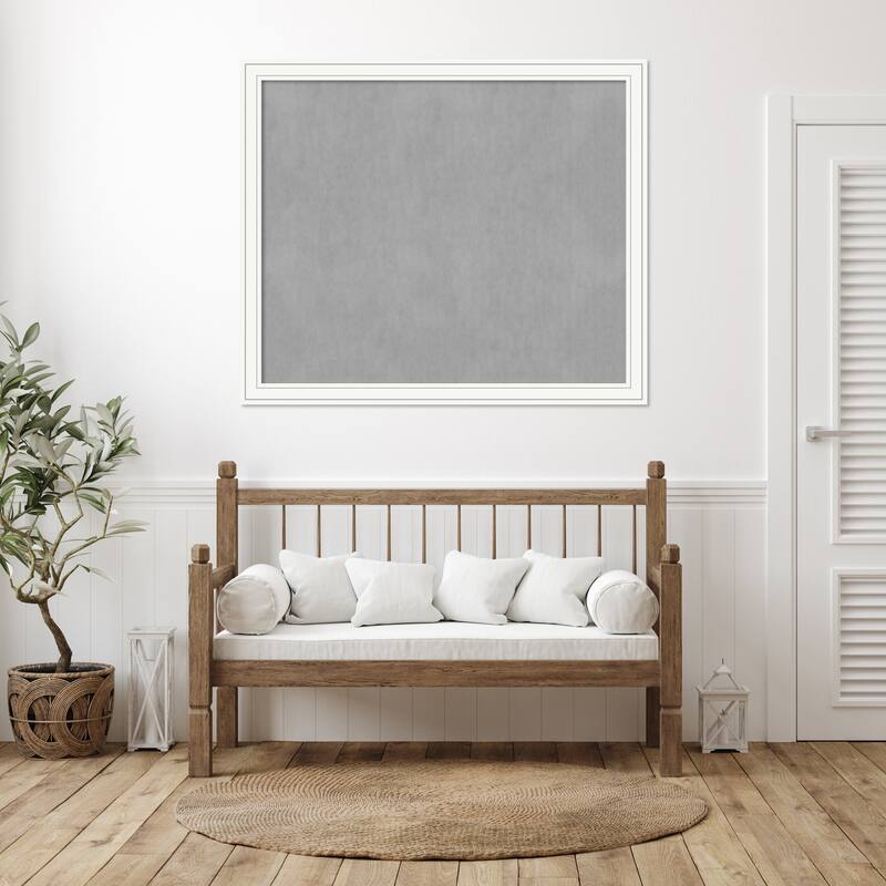 Amanti Art Craftsman White Framed Magnetic Board