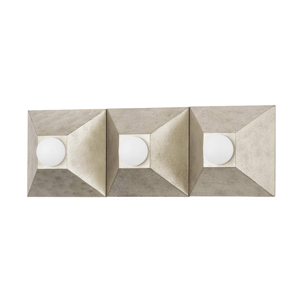 Corbett Lighting Max by Martyn Lawrence Bullard 3 Light Silver Leaf Bath Bracket