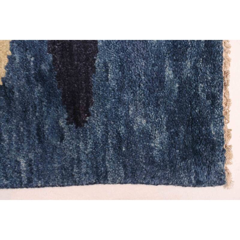 ECARPETGALLERY Hand-knotted Peshawar Ziegler Dark Blue Wool Rug - 4'3 x 6'3