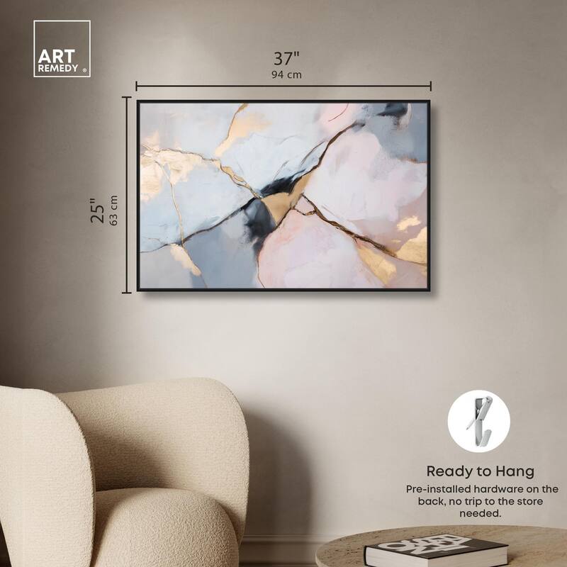 Gilded Veins Canvas by Art Remedy