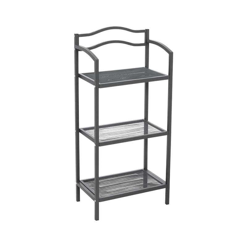 Household Essentials 2-Tier Metal Wall Mount Bathroom Storage Rack