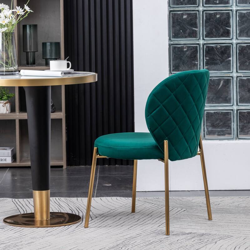 Roundhill Furniture Amoa Contemporary Velvet Upholstery Dining Chair