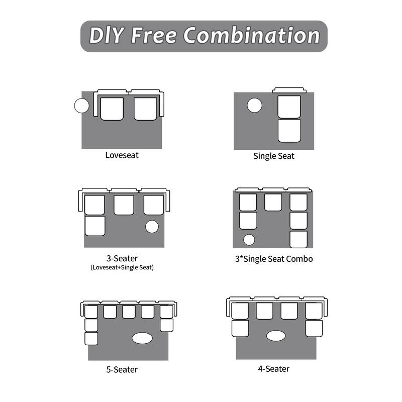 L Shaped Modular Sectional Sofa with Ottoman, Corduroy Upholstered Cloud Sofa, Compressed Sofa with Cushions & Throw Pillows