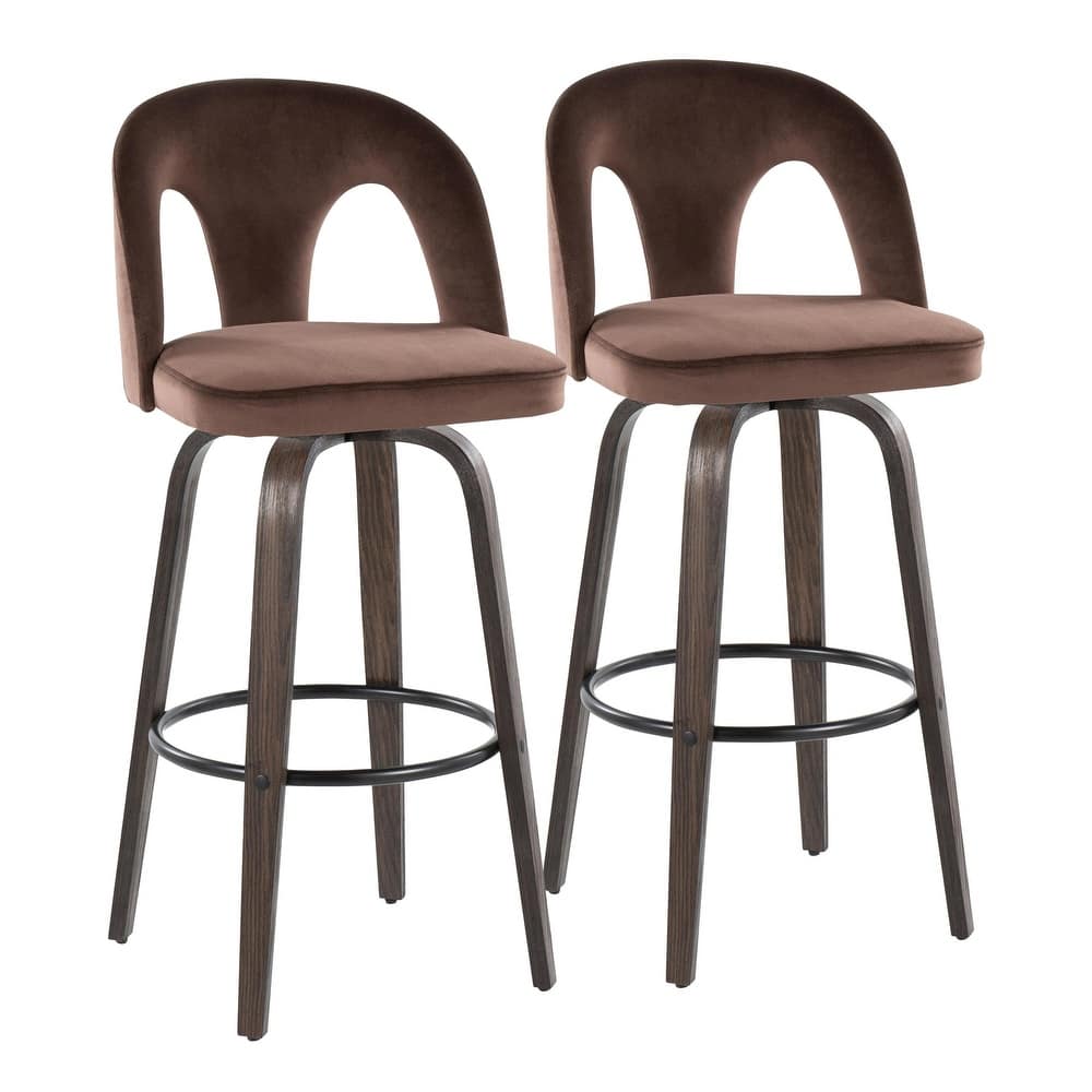 Ava Upholstered 30" Fixed-Height Counter Stool - Set of 2