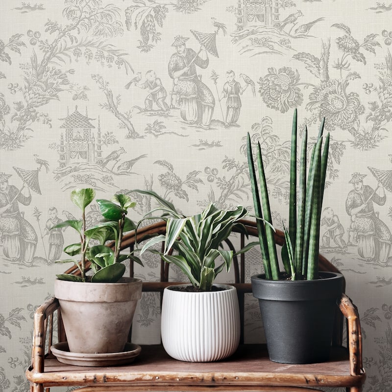 Seabrook Designs Colette Chinoiserie Nonwoven Unpasted Wallpaper