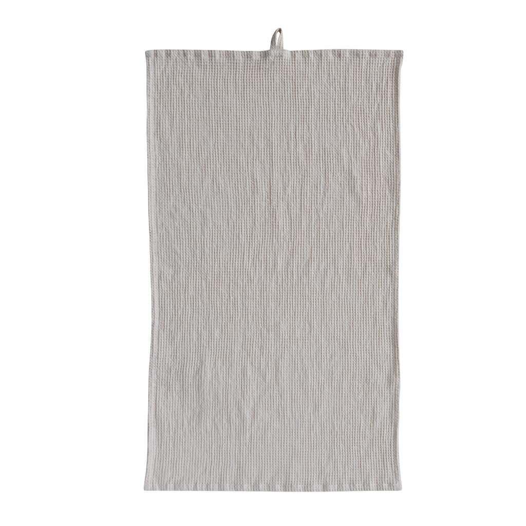 Woven Linen and Cotton Waffle Decorative Tea Towel - 36.0"L x 20.0"W x 0.1"H