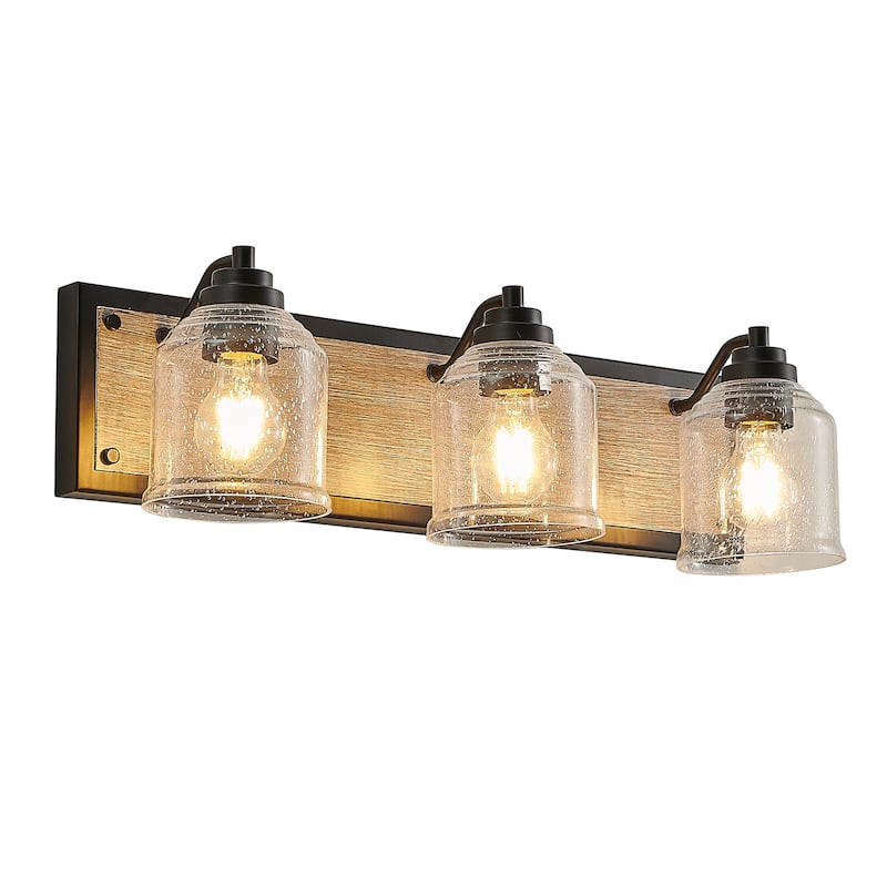 23" Farmhouse Vanity Light Fixture, 3-Light Bathroom Wall Sconce