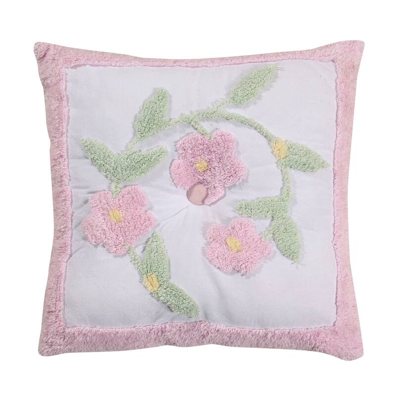 Better Trends Bloomfield Bedspread Set, Floral Design 100% Cotton Tufted Chenille Machine Washable Tumble Dry