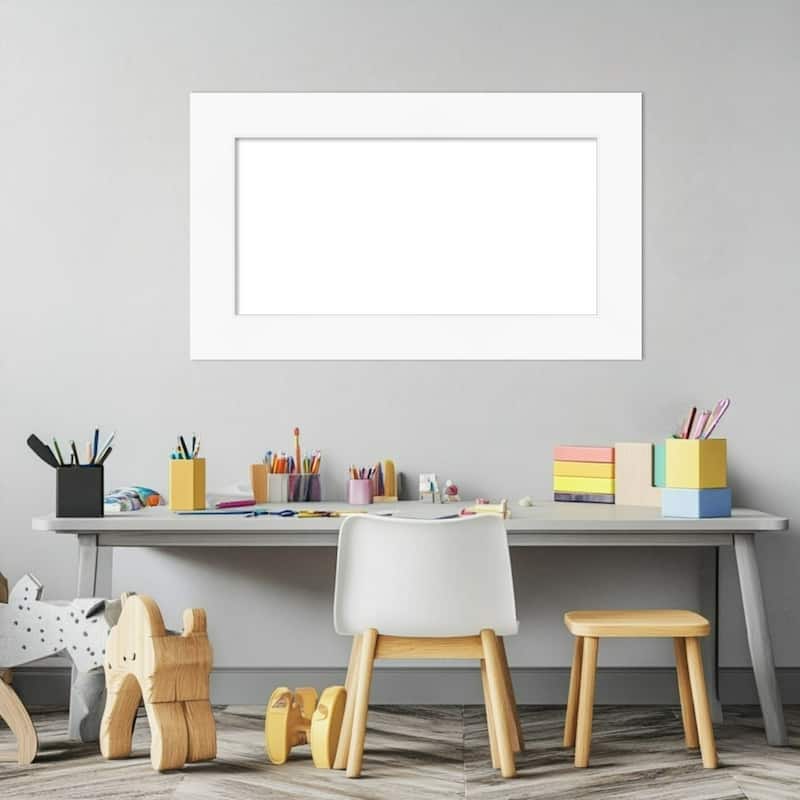 Amanti Art Cabinet White Framed Dry Erase Magnetic Board