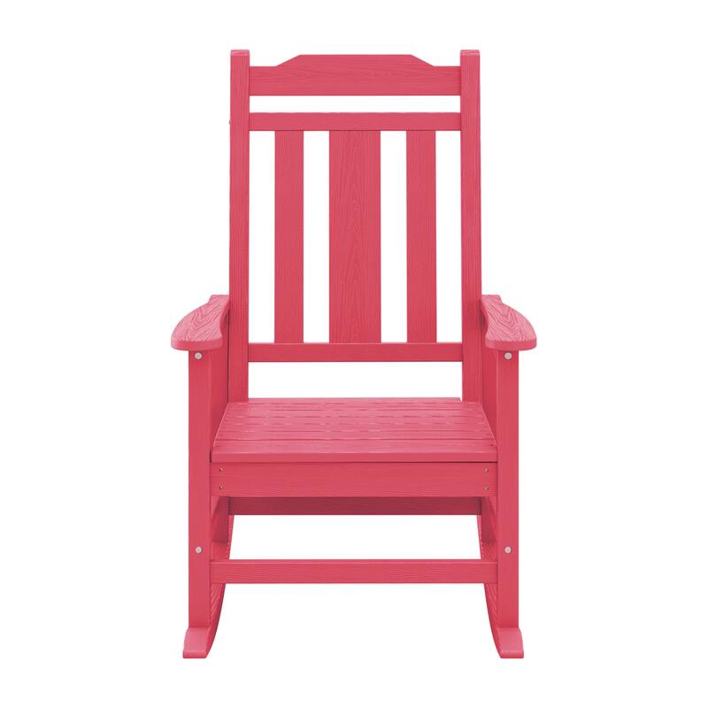 Outdoor Patio HDPE Rocking Chiar, Extra Wide Seat & Backrest