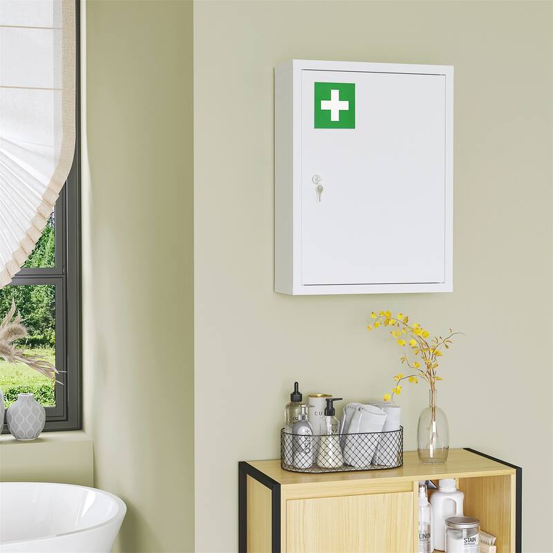 Wall Medicine Cabinet with Lock