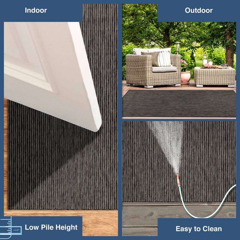 Liora Manne Carmel Textured Striped Indoor/ Outdoor Area Rug