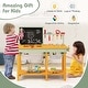 preview thumbnail 10 of 8, Costway Kids Wooden Toy Workbench with Storage Space & Blackboard Tool - See Details