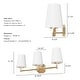 preview thumbnail 3 of 8, Hunter Nolita Vanity Wall Light - Bathroom - Contemporary, Transitional - White Glass Shades - Damp Rated!