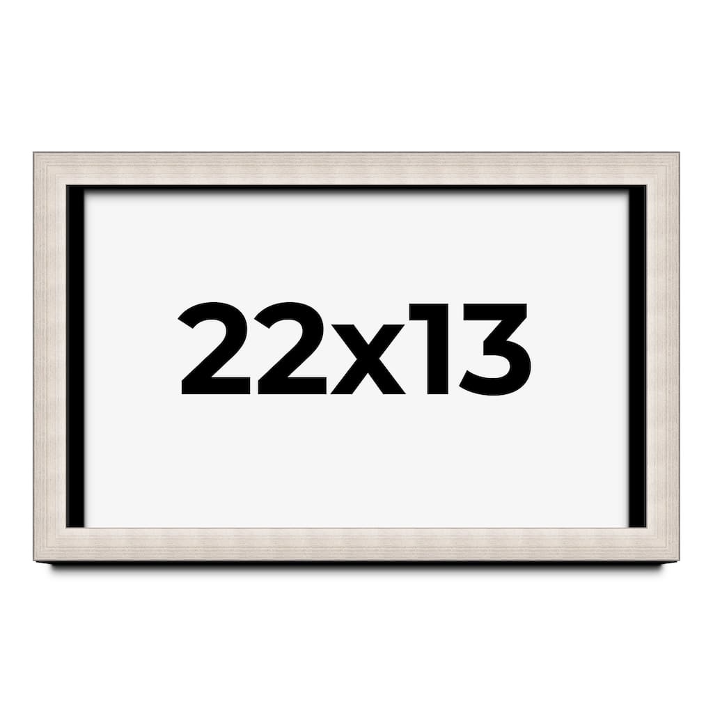 22x13 Shadow Box Frame Silver Real Wood Contemporary Shadowbox Display Frame UV Acrylic Front Acid Free Backing and Hardware