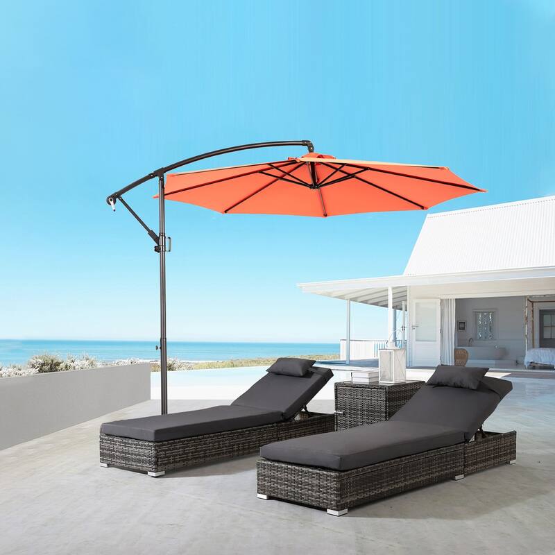 Topcraft 10ft Offset Hanging Market Patio Umbrella