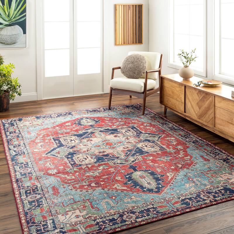 Livabliss Traditional Iris Medallion Area Rug