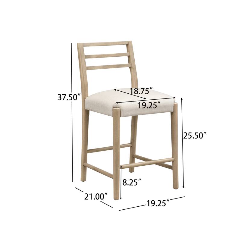 Counter Stool With Ladder Back (Set of 2)
