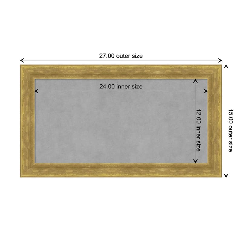 Amanti Art Angled Gold Framed Magnetic Board - Board Size 24x12