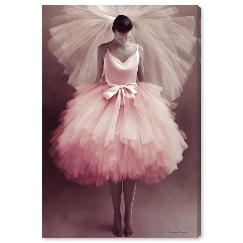 Wynwood Studio Fashion and Glam Ballerina I Pink and Traditional Wall Art Canvas Print
