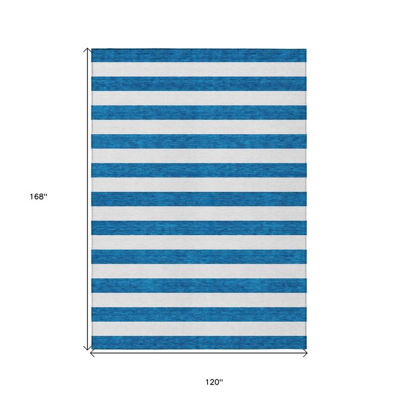 Rana Stripe Weather Resistant Blended Style Outdoor Rug