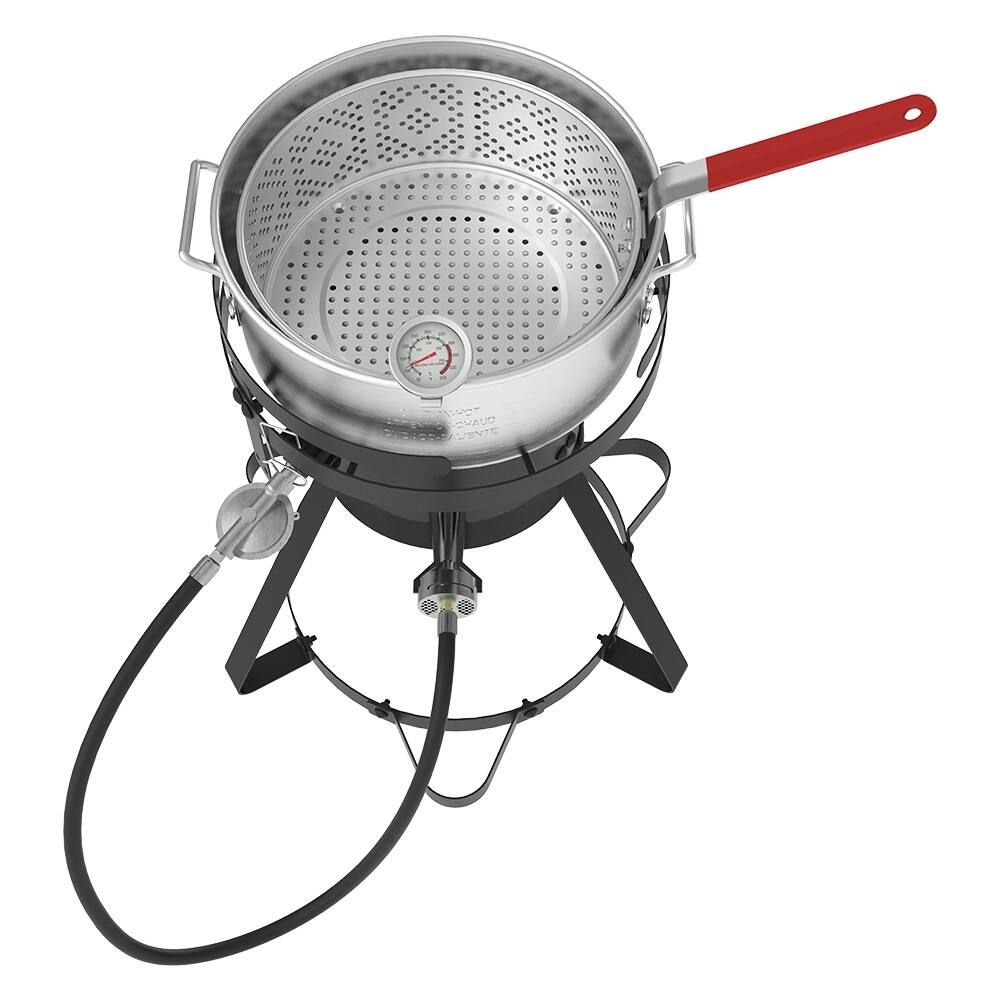 Nexgrill 10 Qt. Aluminum Propane Fryer Kit with 5in. Thermometer