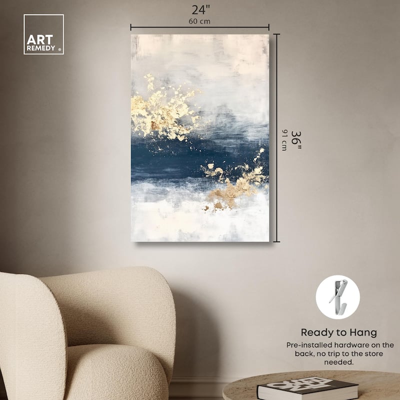 Ocean's Gold Hues I Canvas by Art Remedy, Gallery Wrapped