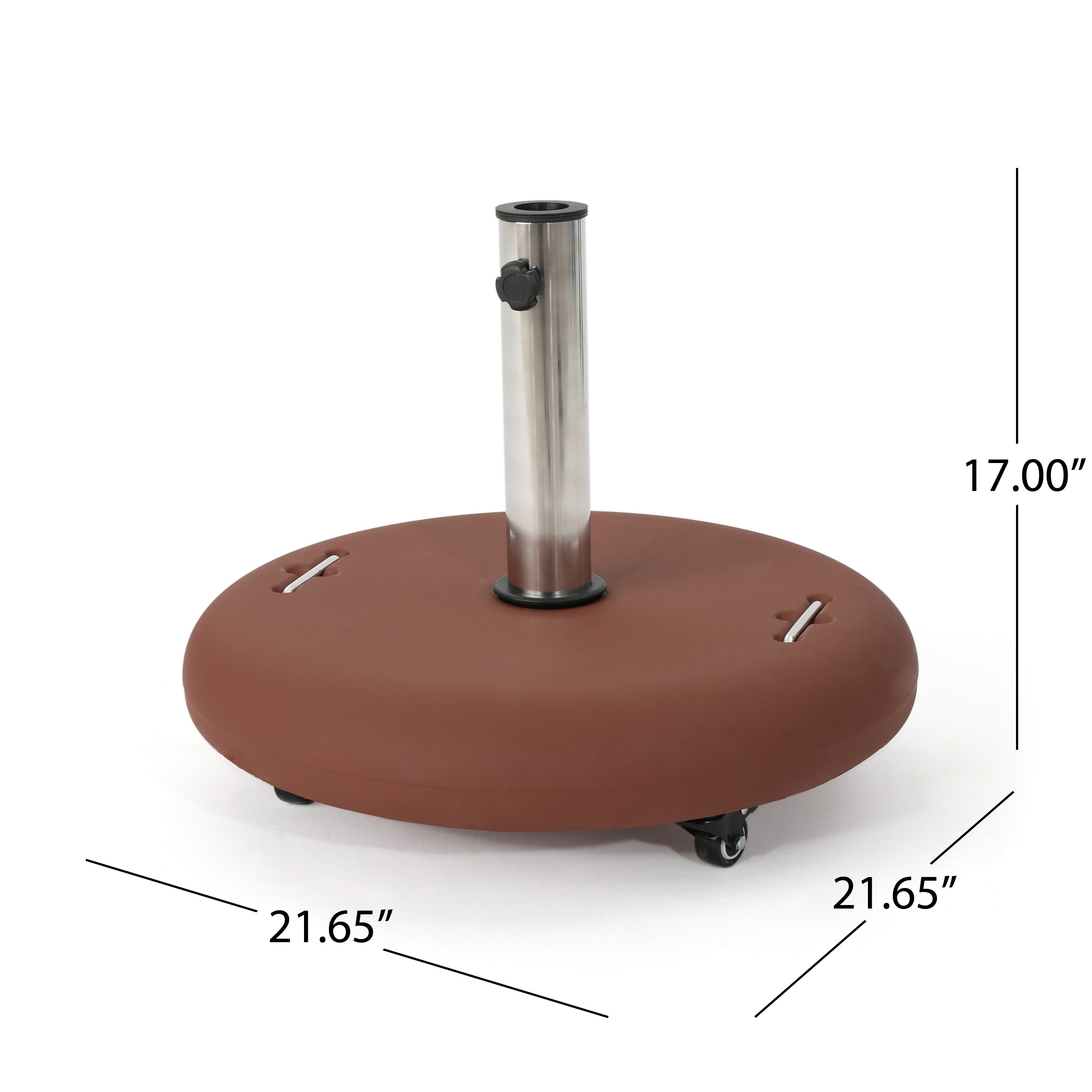 hayward 80 lbs concrete patio umbrella base HOMSHADE 80lbs Stand, H12 Heavy Duty Water Fillable Inside the stem is a plastic post protector for the umbrella to rest on instead of a screw leaving the pole undamaged Windward Design Group 80lb Concrete