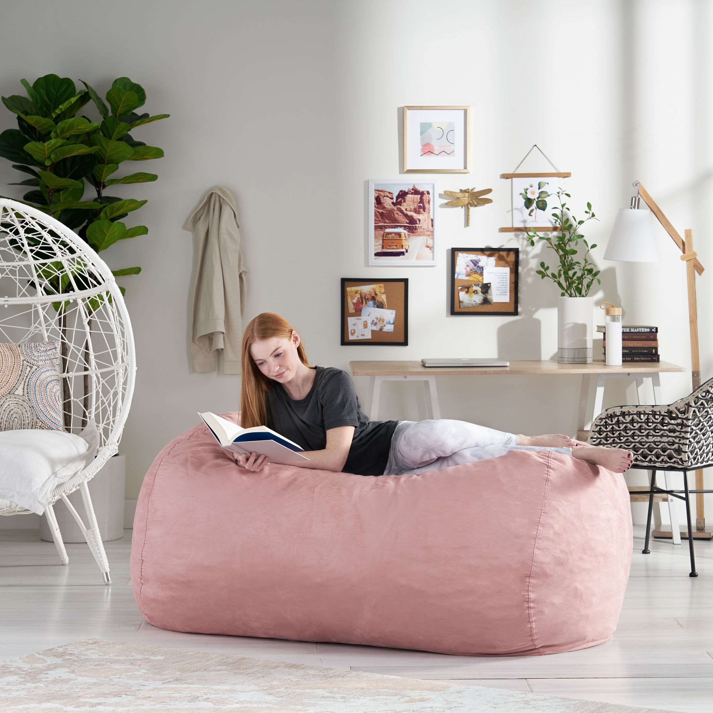 Suede bean bag hot sale
