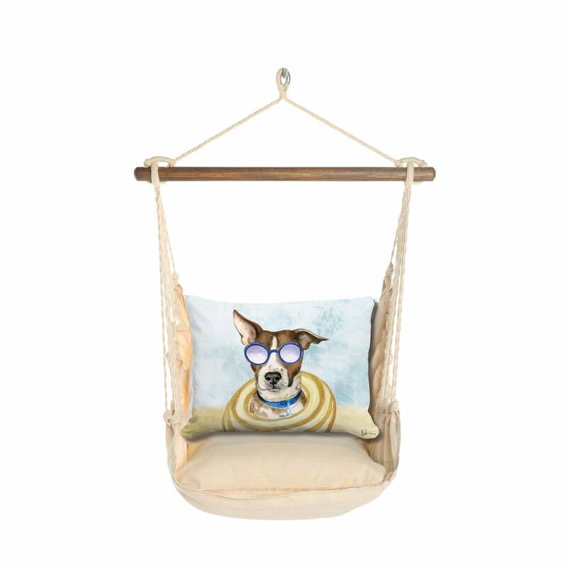 Magnolia Casual Swing Set 4 piece - Magnolia Stripe w/ Cool Dog