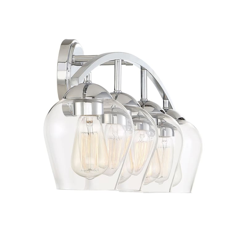 Meridian M80033 4 Light 33" Wide Bathroom Vanity Light with Clear