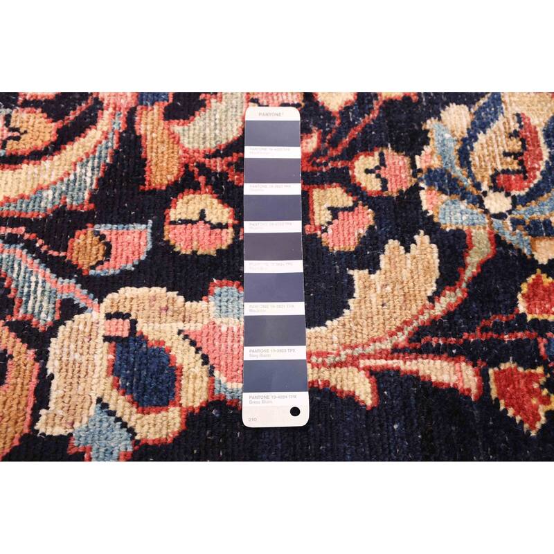 ECARPETGALLERY Hand-knotted Antalya Vintage Dark Navy Wool Rug - 3'11 x 7'10